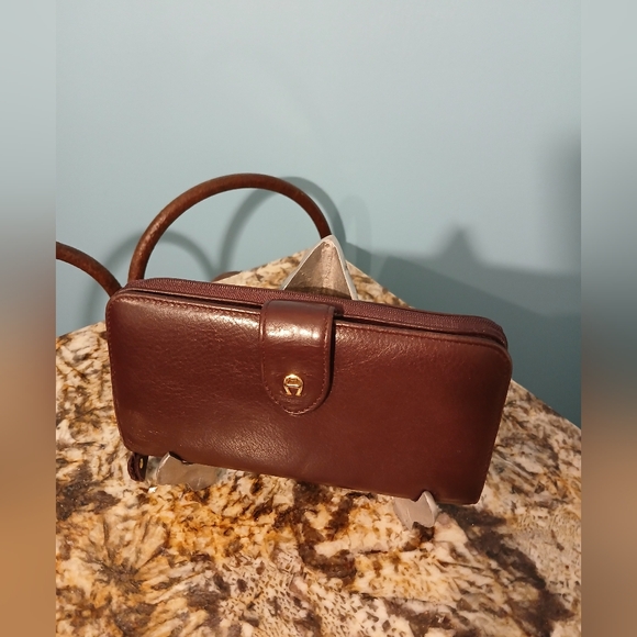 Etienne Aigner Handbags - Vintage Etienne Aigner Brown Leather Wallet With Emblem
